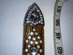 New Brown Genuine Leather Nocona Silver Bling Cross XL Belt #N1330999 Z-73