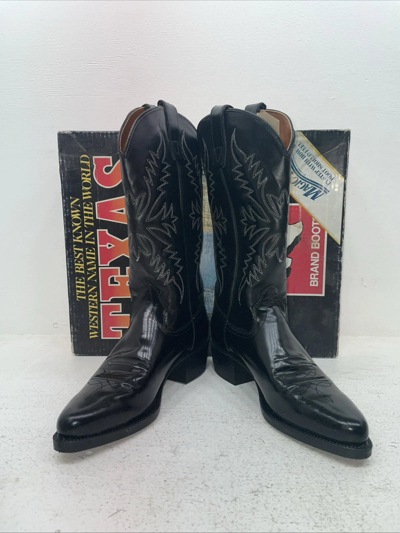 New Men’s Black Texas Brand Cowboy Boots. 1230 8 E E. 3-153