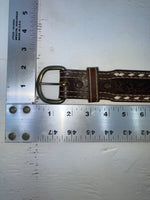 New Brown Genuine Leather Wright Tooled 28” Belt #10160 NN-2