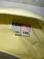 New Women’s Yellow EQUISTAR English Short Sleeve Button Up Shirt. 40 465083 G-22