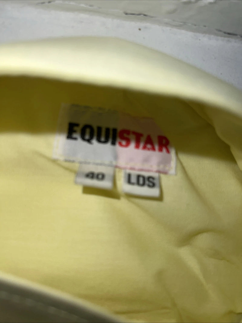 New Women’s Yellow EQUISTAR English Short Sleeve Button Up Shirt. 40 465083 G-22