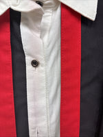 New Women’s Cowboy Threads Black White Red Long Sleeve Button Up Large TT-126
