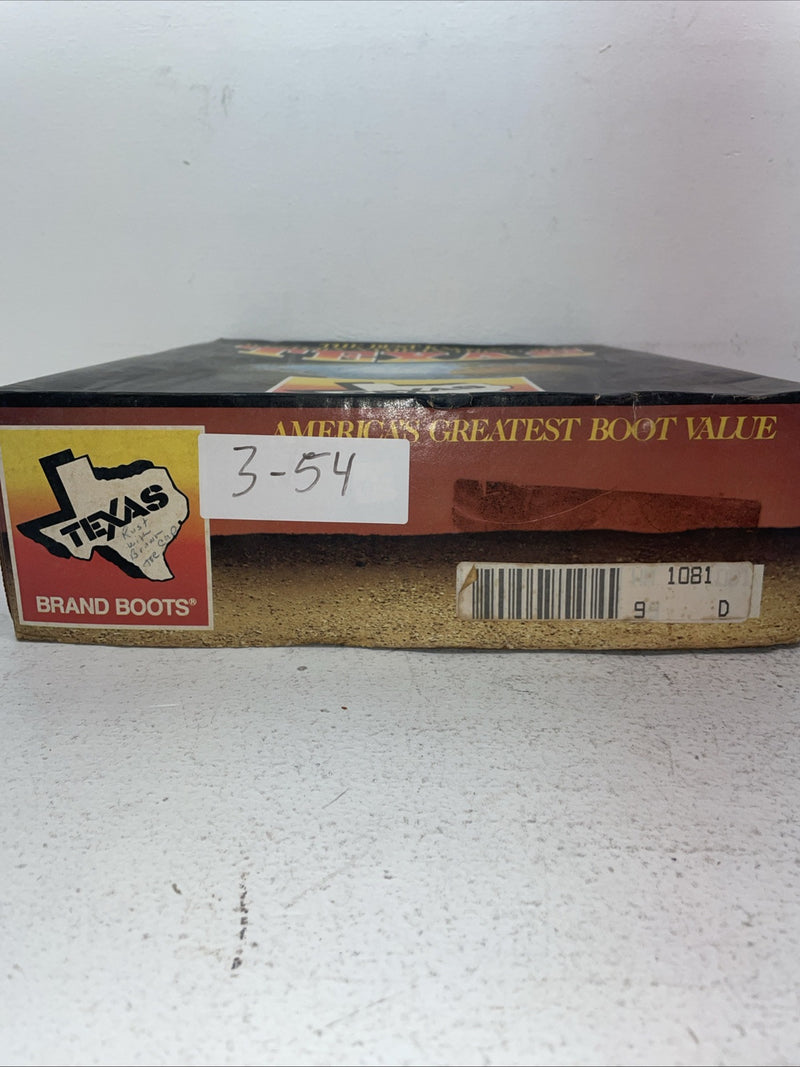 New Men’s Brown Texas Brand Cowboy Boots. 1081 9 D. 3-54