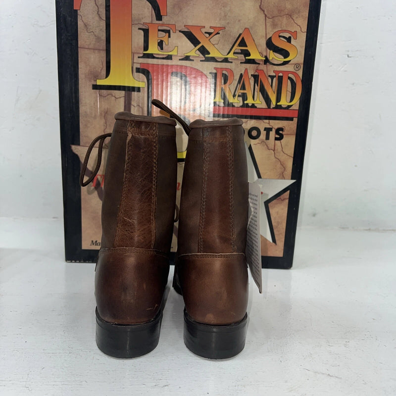 New Women’s Brown Lace Up Texas Brand Cowboy Boots. 4479 5.5 5 1/2. 20-41