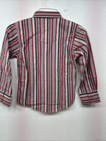 New Kids ELY Classic Red Stripe Long Sleeve Pearl Snap Small DD-138