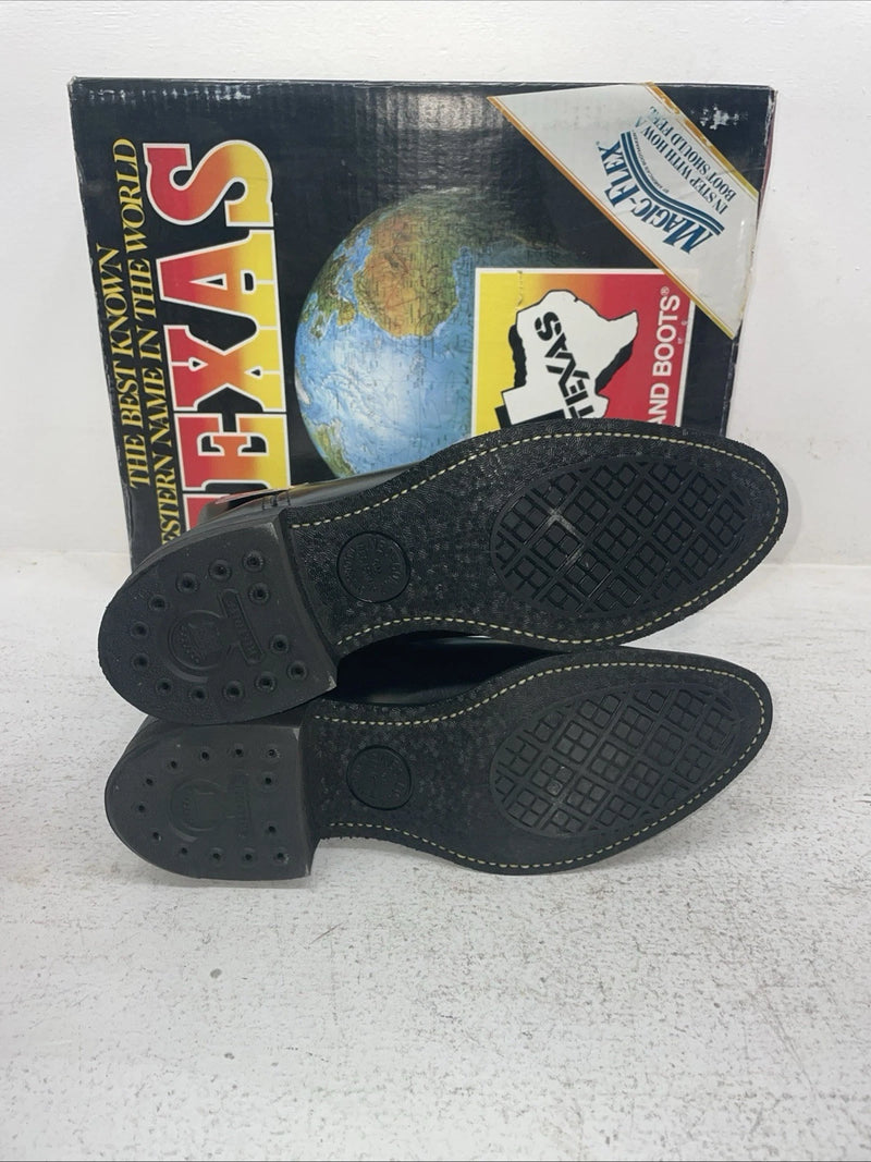 New Men’s Black Texas Brand Cowboy Boots. 8060 8.5 8 1/2 D. 3-10”