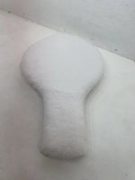 New White Wool Keyhole Seat Riser #30-1002 MM-601