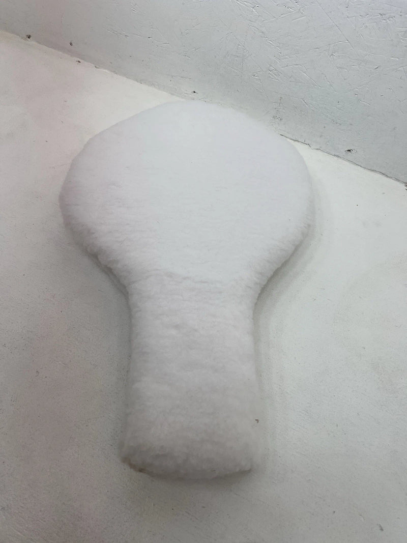 New White Wool Keyhole Seat Riser #30-1002 MM-601