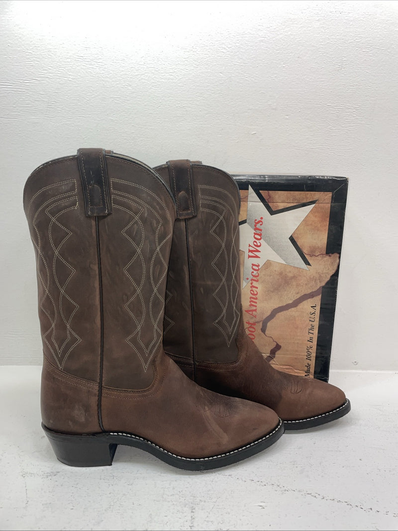 New Men’s Brown Texas Brand Cowboy Boots. 8941 10 D. 6-39