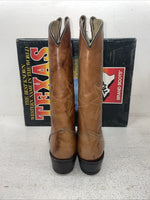 New Men’s Brown Texas Brand Cowboy Boots. 7844 8 D. 1-95