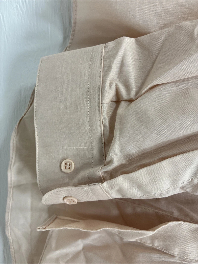 New Wayne Scott Tan Long Sleeve Button Up English Shirt XL X-78