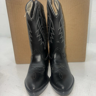 New Children’s Black Bronco Cowboy Boots. 10.5 10 1/2 D C1890. 24-60