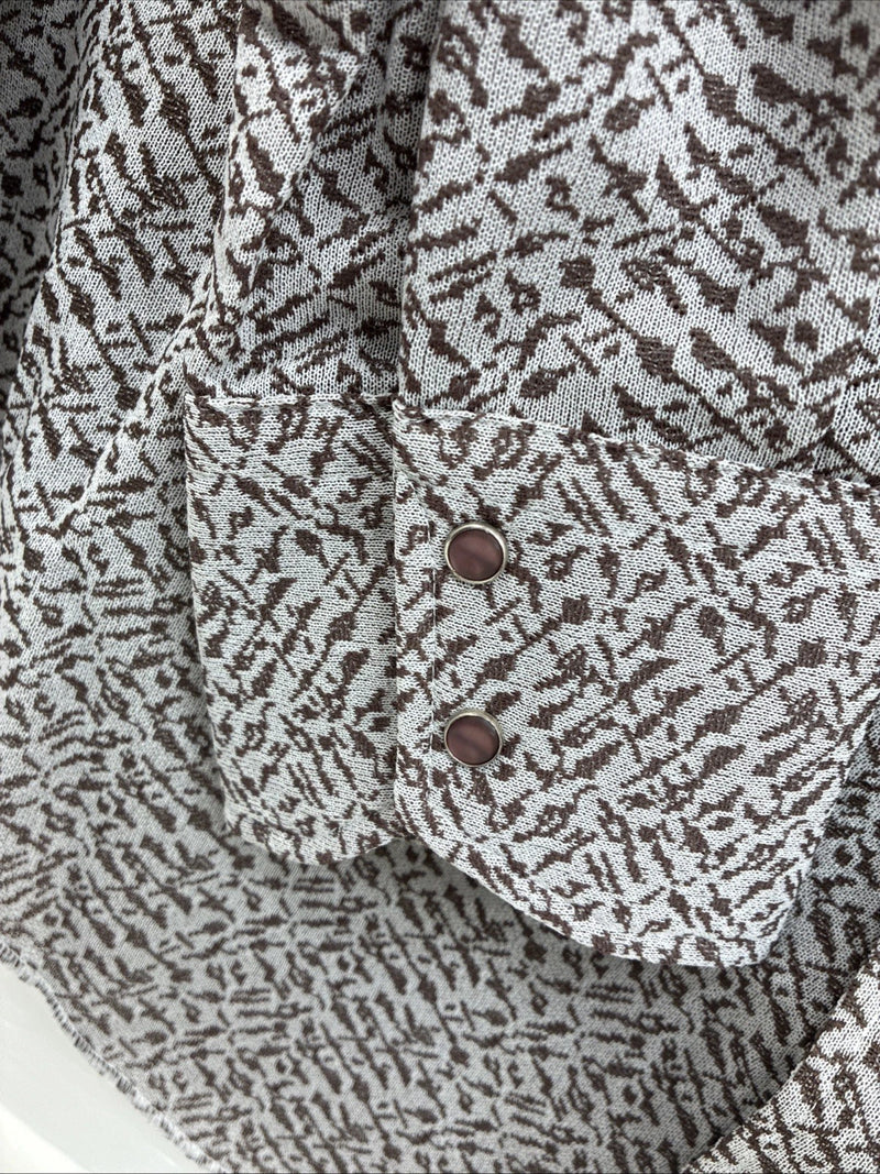 New Men’s Miller Brown Designed Long Sleeve Pearl Snap 17 X 33 XL T-6