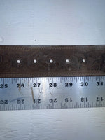 New Brown Genuine Leather Tooled 28” Belt #25000 JJ-107