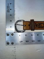 New Brown Genuine Leather Perkies Tooled 22” Belt #601 NN-90