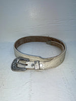 New White Genuine Leather Acme Tooled 28” Belt #5022 JJ-157