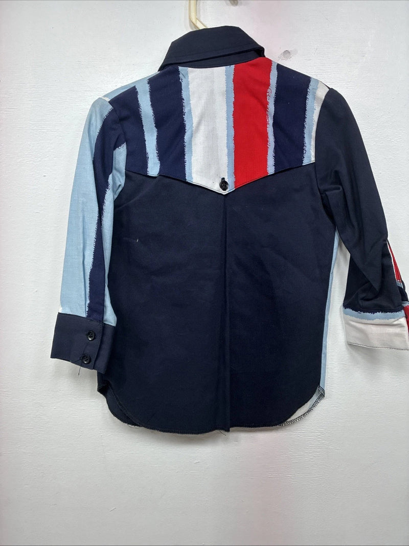 New Kids Cowboy Threads Multicolor Long Sleeve Button Up Size 3 LL-18