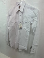 New Kids ELY Classic White Long Sleeve Pearl Snap Size 14 CC-118
