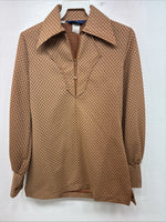 New Women’s Panhandle Slim Brown Half Zip Long Sleeve Size 10 TT-56