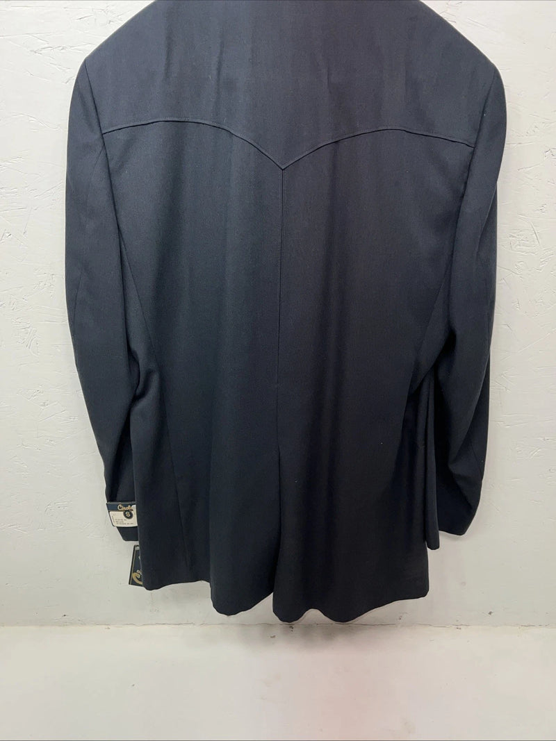 New Men’s Circle S Grey Suit Jacket 48L #CC19 WW-61