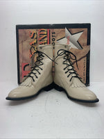 New Women’s Cream Texas Brand Cowboy Boots. 4469 & M. 16-108