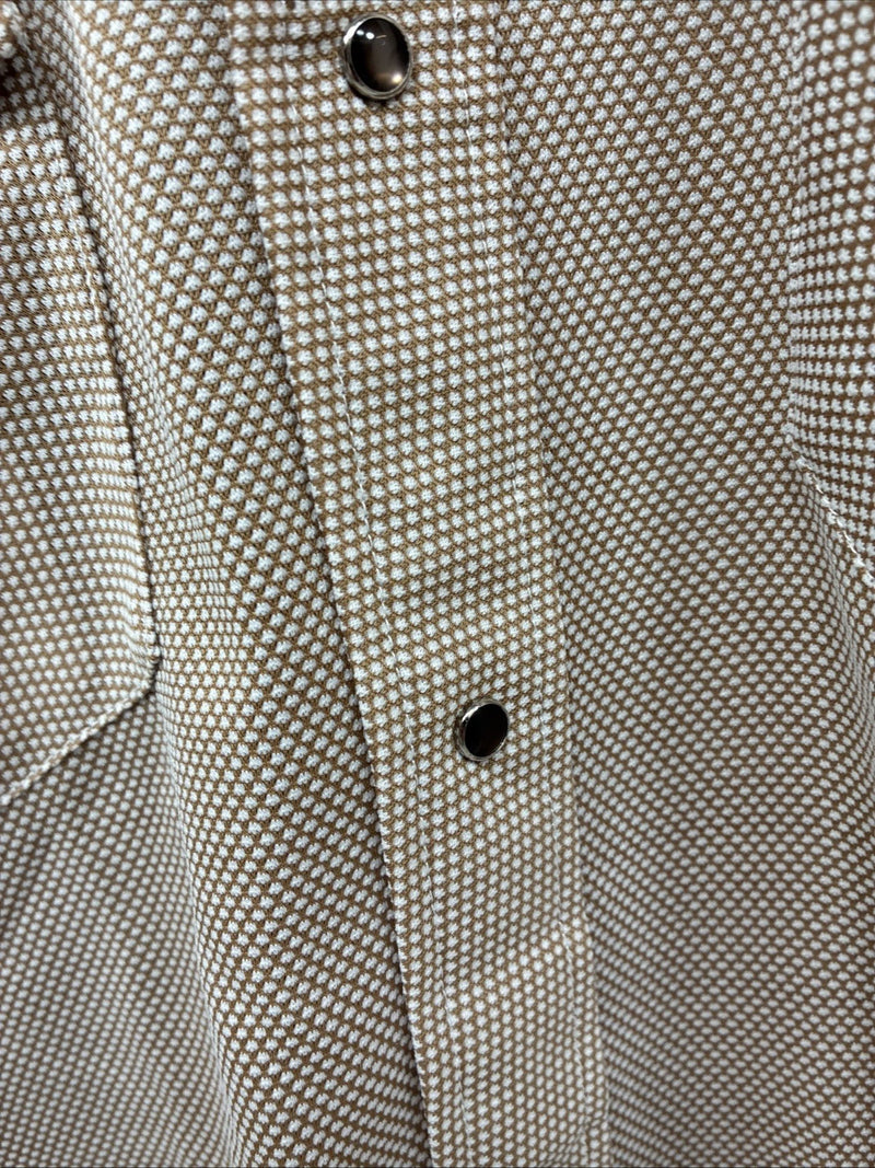 New Men’s Dickson Jenkins Brown Design Long Sleeve Pearl Snap 17.5 X 33 XL R-79