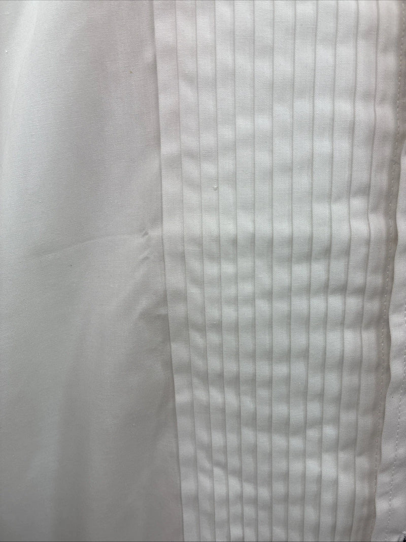 New Formal Mart White Long Sleeve Button Up English Shirt Large X-102