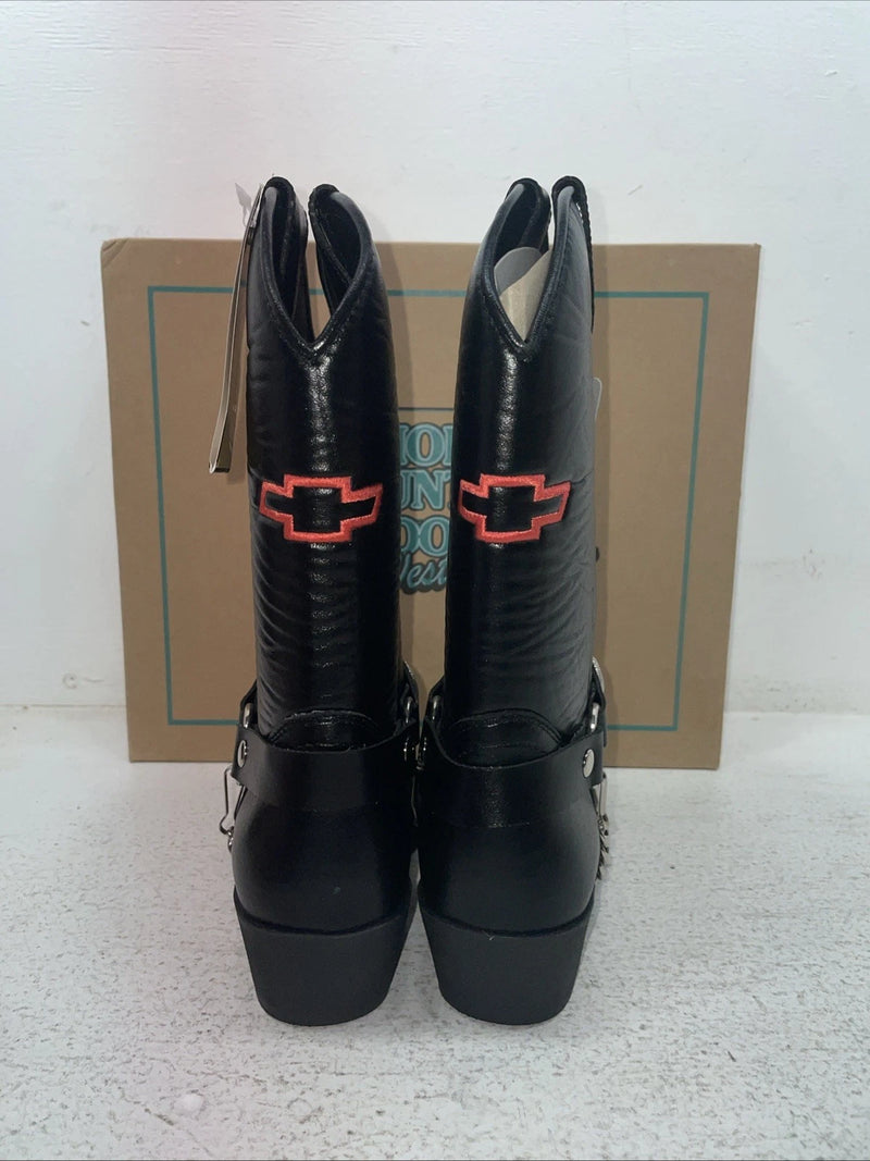 New Youth Black Smoky Mountain Cowboy Boots. 1079 Y 3.5 3 1/2. 22-64