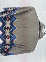 New Men’s Brooks & Dunn Western Print Long Sleeve Pearl Snap 16.5 Large V-106