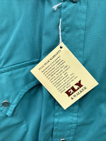 New Men’s ELY Cattleman Teal Short Sleeve Pearl Snap 16.5 Large M-42