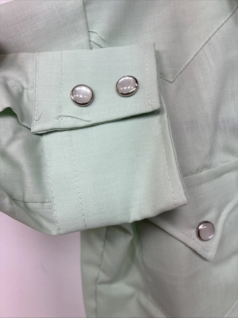 New Kids Karman Green Long Sleeve Pearl Snap Size 1 DD-147