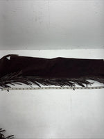 NOS Brown Show Chaps With Fringe Adjustable Waist 38” N-38
