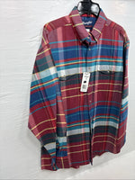 New Men’s Wrangler Multiple Color Plaid Long Sleeve Button Up 17 X 35 XL J-24