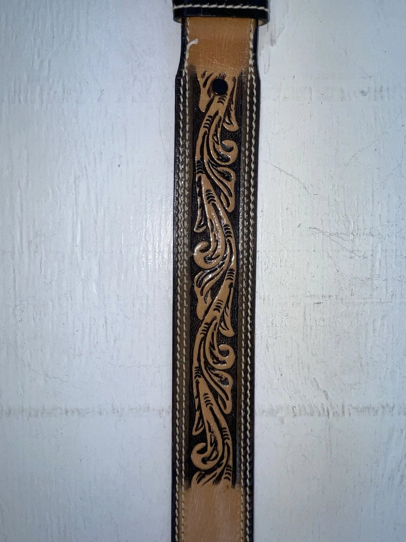 New Brown Genuine Leather Perkies Tooled 32” Belt #7512 NN-13 