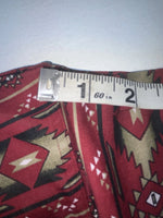 New Women’s Red Aztec Cumberland Outfitters Short Sleeve Button Up Shirt 3B-103