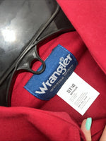 New Men’s Wrangler Red Long Sleeve Pearl Snap 14.5 X 33 Small A-201