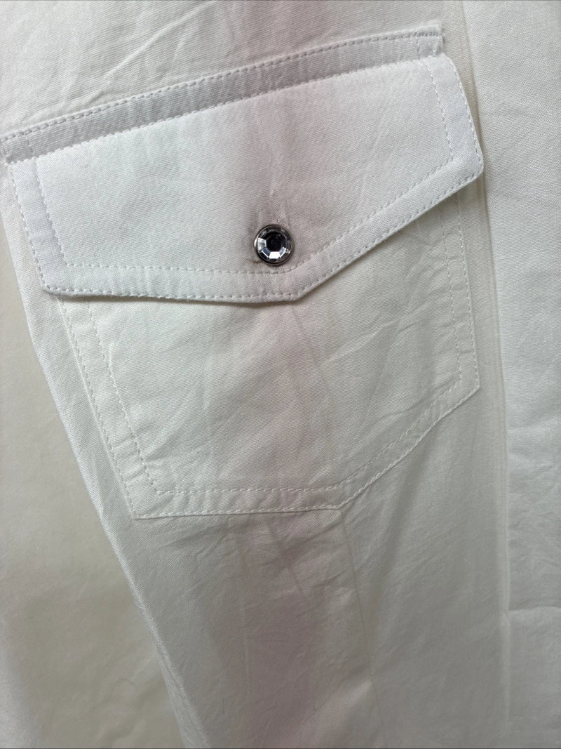 New Women’s Cumberland White Gen Long Sleeve Pearl Snap 1XL GG-88