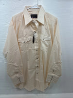 New Men’s Panhandle Slim Light Orange Long Sleeve Pearl Snap 17 Large M-67