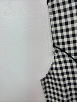 New Women’s Cowboy Threads Black White Design Sleeveless Button Up Medium YY-88