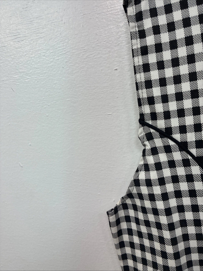 New Women’s Cowboy Threads Black White Design Sleeveless Button Up Medium YY-88