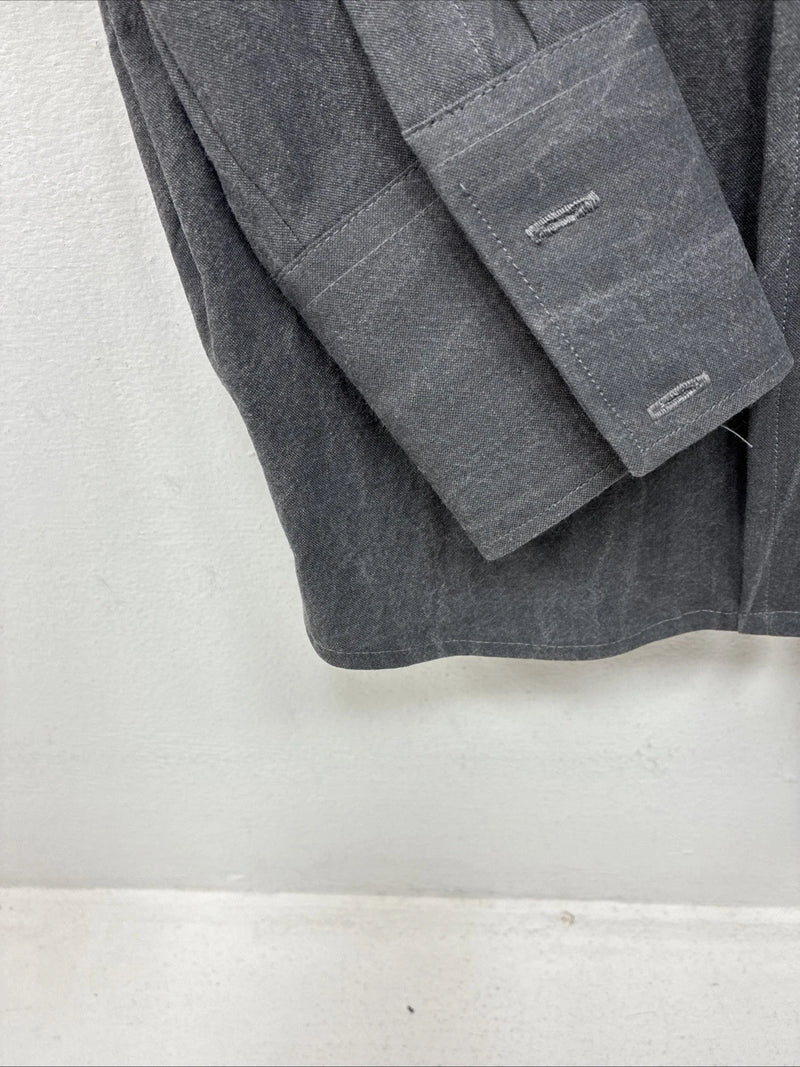 New women’s Longhorn Gray Long Sleeve Button Up Size 30 MM-74