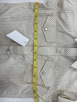 New Kids White Horse Yellow Stripe Long Sleeve Pearl Snap Small DD-130