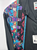 New Women’s Wrangler Black Deigned Long Sleeve Button Up XL II-47