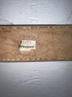 New Brown Genuine Leather Wright Tooled 20” Belt #10235 NN-92