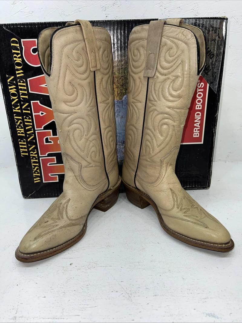 New Women’s Tan Texas Brand Cowboy Boots. L 140 6 M. 20-131