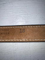 New Brown Genuine Leather Perkies Tooled 18” Belt #170 NN-85