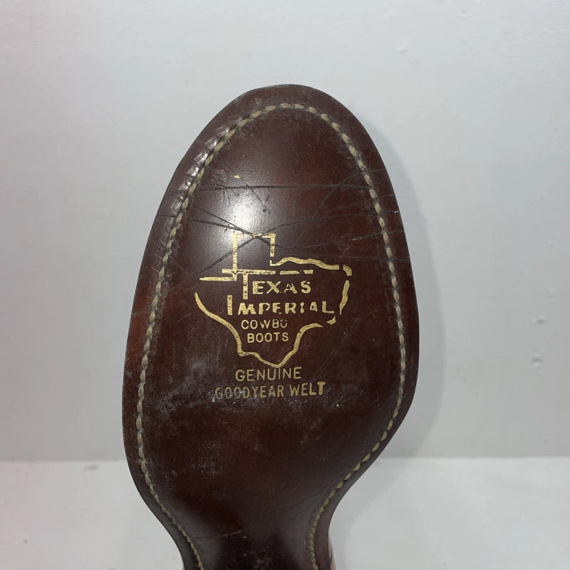 New Women’s Brown Texas Imperial Cowboy Boots. L 195 9.5 9 1/2 M. 15-133