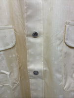 New Women’s H Bar C Yellow Long Sleeve Pearl Snap 16.5 X 34 XL II-36