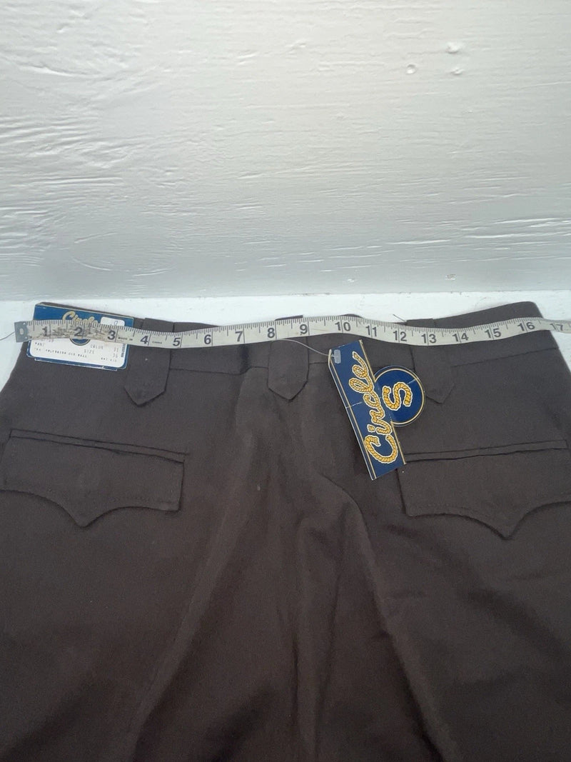 New Vintage Brown Circle S Polyester Pants #CP6729 SS-28