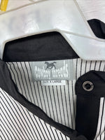 New Woman Cowboy Thread Black White Long Sleeve Button Up XL II-46